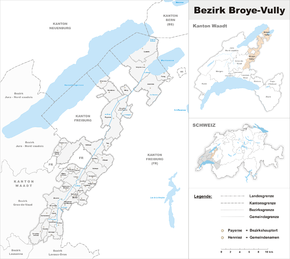 Karte von District de la Broye-Vully