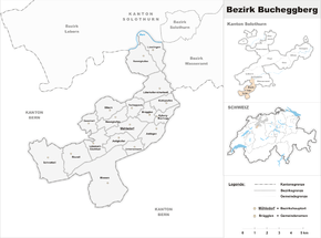 Karte von Bezirk Bucheggberg