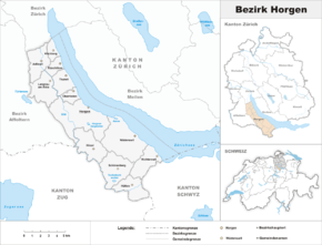 Karte von Bezirk Horgen