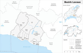 Karte von District de Lavaux