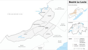 Karte von District du Locle