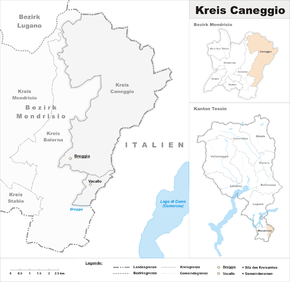 Karte von Caneggio