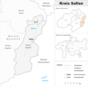 Karte von Safien