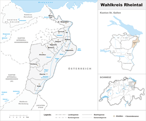 Karte von Wahlkreis Rheintal