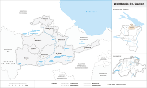 Karte von Wahlkreis St. Gallen