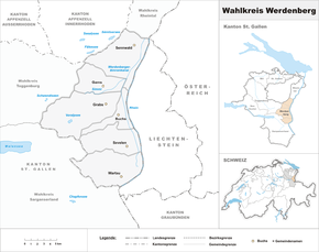 Karte von Wahlkreis Werdenberg