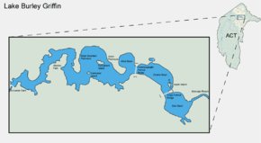 Karte des Lake Burley Griffin