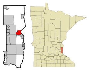 Washington County Minnesota Incorporated and Unincorporated areas Stillwater Highlighted.svg