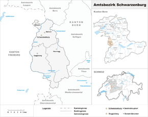 Karte von Amtsbezirk Schwarzenburg