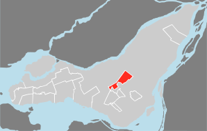 Lage von Mont-Royal in der Agglomeration Montreal