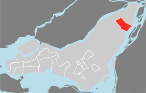 Lage von Montréal-Est in der Agglomeration Montreal