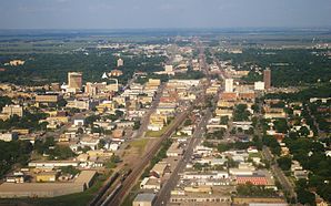 Luftaufnahme des Zentrums von Fargo
