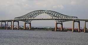 Newark Bay Bridge seen from the waterfront of Bayonne.JPG