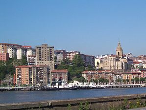 Portugale über die Ría de Bilbao