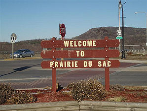 Willkommensschild vor Prairie du Sac