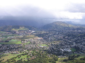 San Luis Obispo aus der Luft gesehen