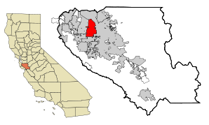Santa Clara County California Incorporated and Unincorporated areas Santa Clara Highlighted.svg