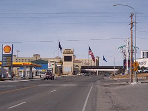 Grenze zwischen Wendover (Utah) und West Wendover (Nevada)