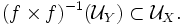 (f \times f)^{-1}(\mathcal U_Y) \subset \mathcal U_X.