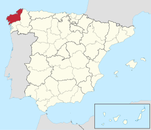 Lage der Provinz A Coruña