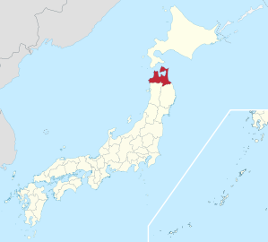 Lage der Präfektur Aomori in Japan