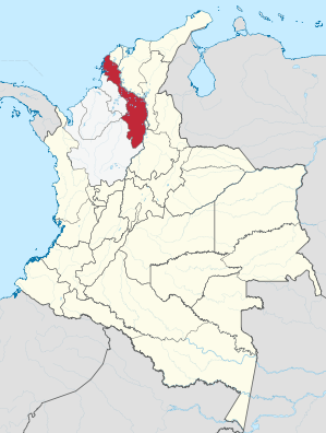 Lage von Bolívar in Kolumbien