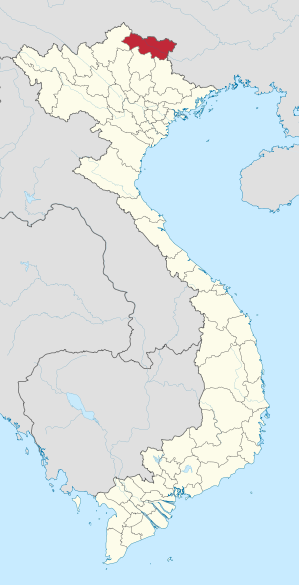 Karte von Vietnam mit der Provinz Cao Bằng hervorgehoben