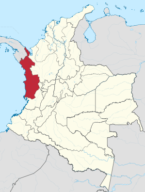 Lage von Chocó in Kolumbien