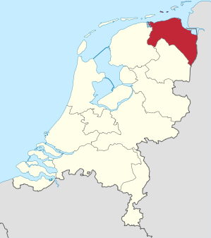 Karte: Provinz Groningen in den Niederlanden