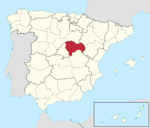 Lage der Provinz Guadalajara