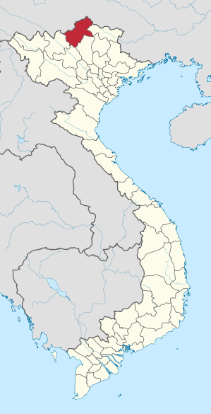 Karte von Vietnam mit der Provinz Hà Giang hervorgehoben
