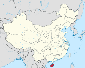 Lage von Hǎinán Shěng in China