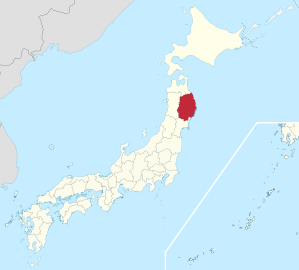 Lage der Präfektur Iwate in Japan