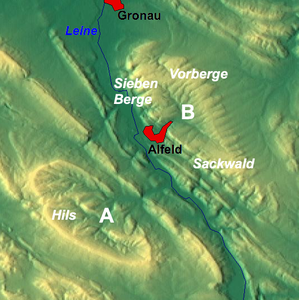 Die Sieben Berge bei Alfeld als Teil der Sackmulde (B)
