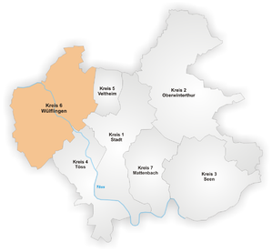 Karte von Wülflingen