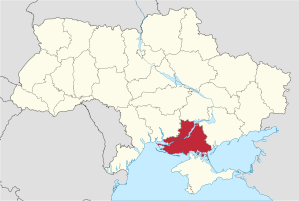Karte der Ukraine mit Oblast Cherson