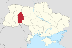 Karte der Ukraine mit Oblast Chmelnyzkyj