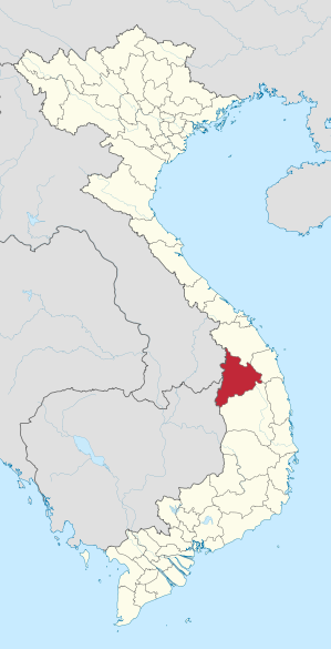 Karte von Vietnam mit der Provinz Kon Tum hervorgehoben