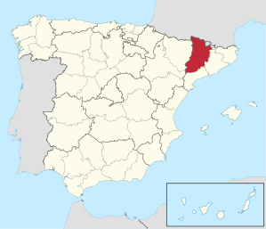 Lage der Provinz Lleida