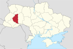 Karte der Ukraine mit Oblast Ternopil