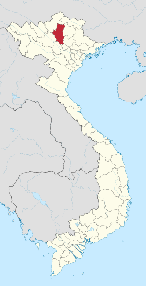 Karte von Vietnam mit der Provinz Tuyên Quang hervorgehoben
