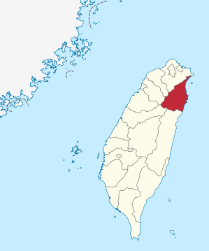 Yilan County in Taiwan.svg