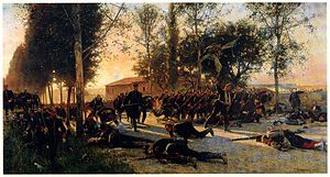 Gemälde von Carl Röchling: „Tod des Majors von Halden“ (Gravelotte, 18. August 1870)