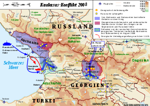 Verlauf des Kaukasus-Konflikts 2008