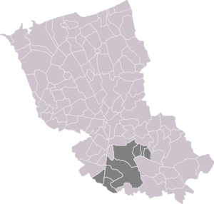Lage des Kantons Hazebrouck-Sud