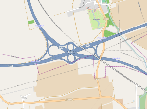 Übersichtskarte Autobahnkreuz Erfurt