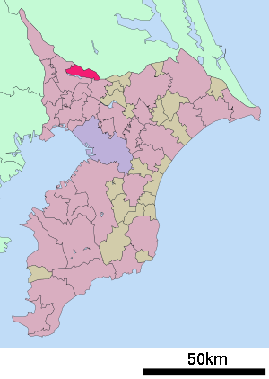 Lage Abikos in der Präfektur