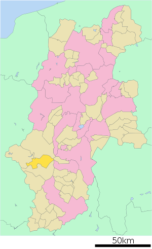 Lage Agematsus in der Präfektur