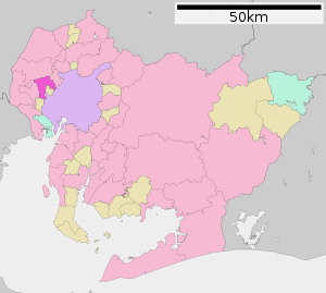 Lage Amas in der Präfektur