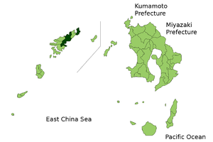 Lage Amamis in der Präfektur